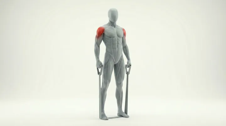 Band Lateral Raise: the movement, targeting the Side delts, using Band.