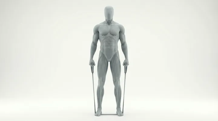 Band Shrug: the movement, targeting the Upper back, using Band.