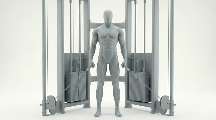 Cable 30 Degree Shrug: the movement, targeting the Upper back, using Cable.