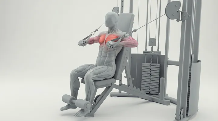 Cable Decline Bench Press: the movement, targeting the Lower chest, using Cable.