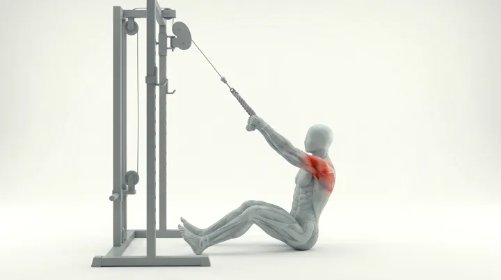 Cable Seated Rope Face Pull: the movement, targeting the Side delts, using Cable.