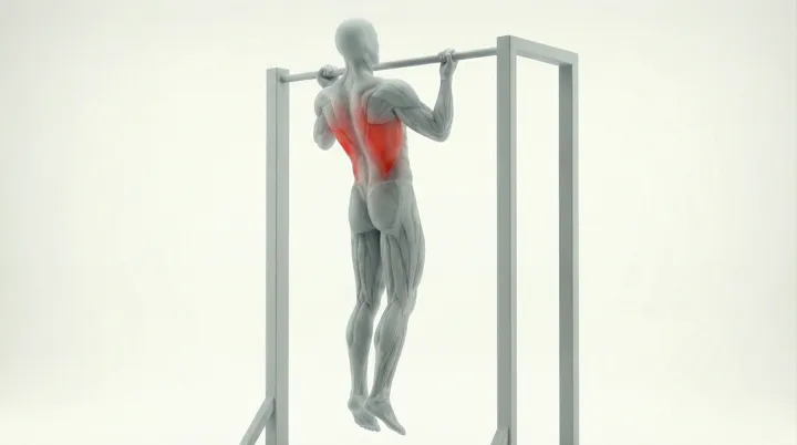 Chin Ups: the movement, targeting the Lats, using Bodyweight.