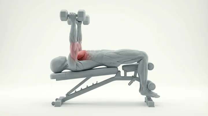 Dumbbell Decline Bench Press: the movement, targeting the Lower chest, using Dumbbell.