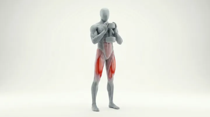 Dumbbell Goblet Reverse Lunge: the movement, targeting the Glutes, using Dumbbell.