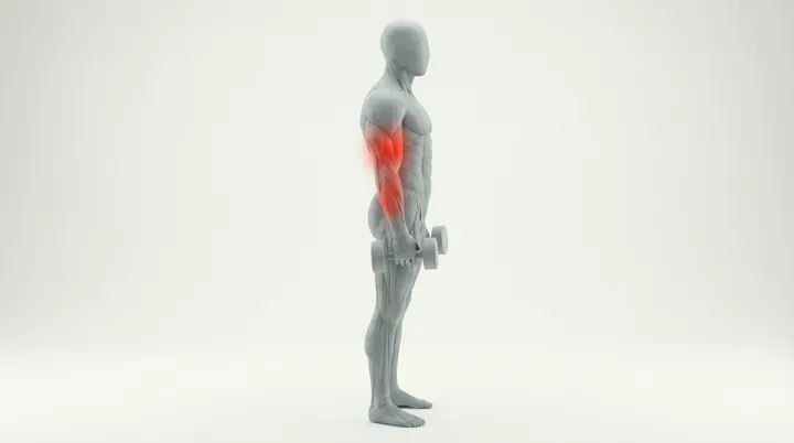 Dumbbell Hammer Curl: the movement, targeting the Biceps, using Dumbbell.