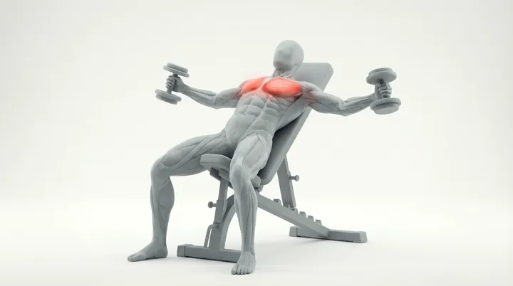 Dumbbell Incline Chest Fly: the movement, targeting the Upper chest, using Dumbbell.