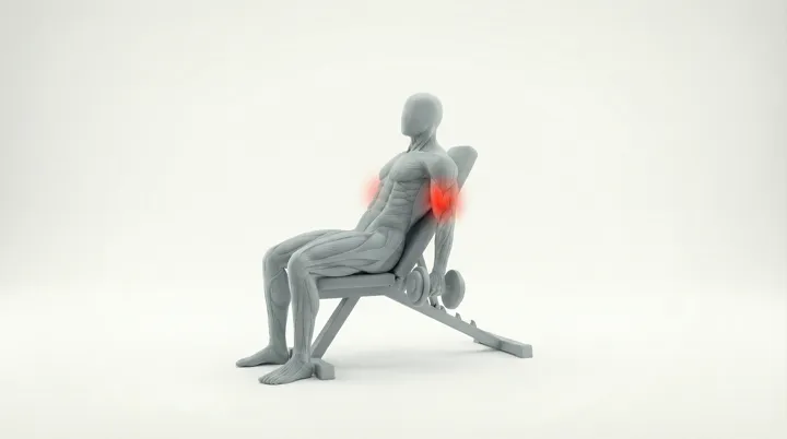 Dumbbell Incline Curl: the movement, targeting the Biceps, using Dumbbell.