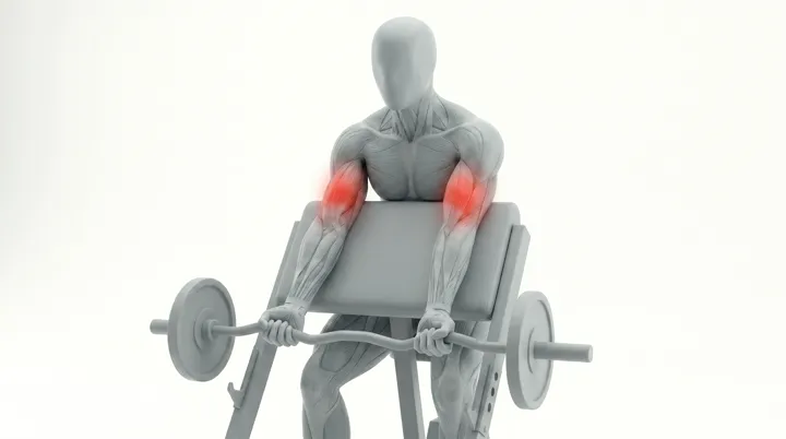 EZ Bar Reverse Preacher Curl: the movement, targeting the Biceps, using Barbell.