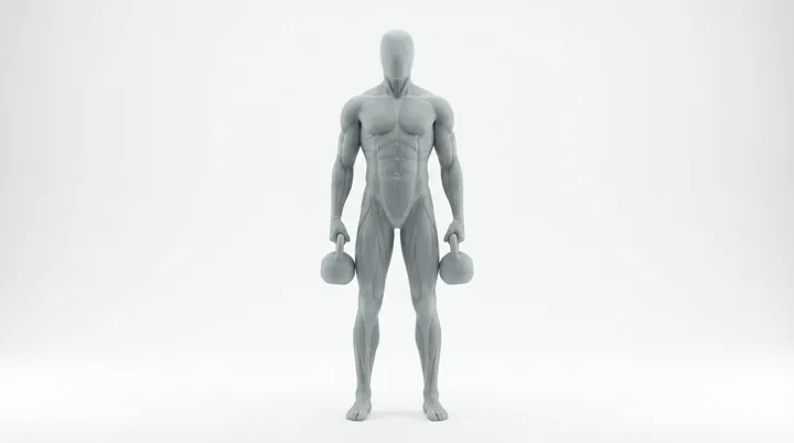 Kettlebell Shrug: the movement, targeting the Upper back, using Kettlebell.