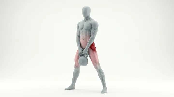 Kettlebell Sumo Deadlift: the movement, targeting the Glutes, using Kettlebell.