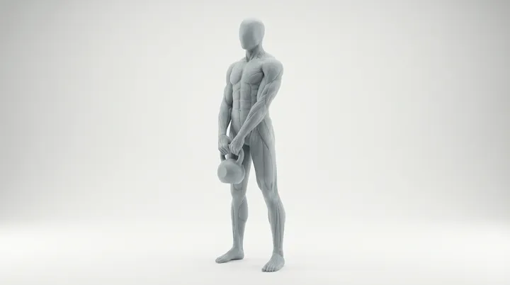 Kettlebell Swing: the movement, targeting the Glutes, using Kettlebell.