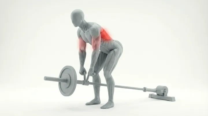 Landmine T Bar Rows: the movement, targeting the Lats, using Barbell.