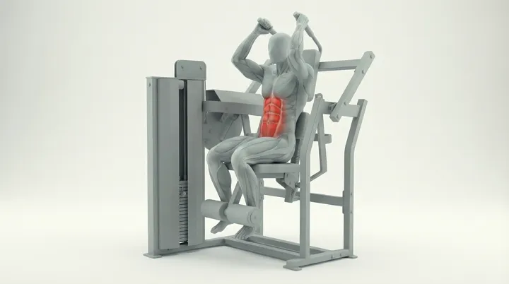 Machine Crunch: the movement, targeting the Abs, using Machine.