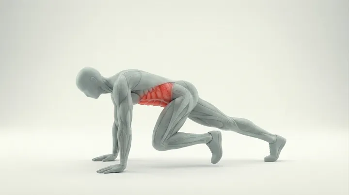 Mountain Climber: Ausführung der Übung, Bauch als Zielmuskel, Eigengewicht.